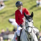 Malgré les deux sans-faute de Nadja Peter Steiner et Mila, la Suisse a manqué la victoire à Saint-Gall. KEYSTONE/GIAN EHRENZELLER